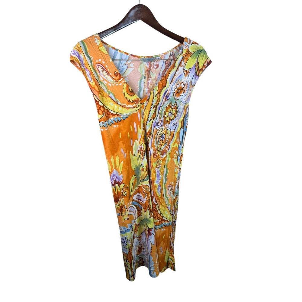 Jams World Vintage Dress Sz Medium Multicolor Floral Hawaiian